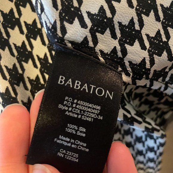 Aritzia Houndstooth Blouse Size Small - Picture 5 of 5